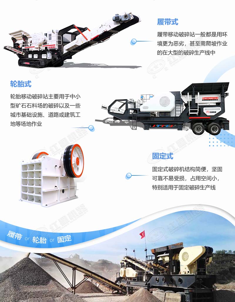 多種類(lèi)型下的鱷破碎機(jī)