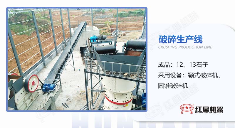 固定碎石設備雙機方案之一生產(chǎn)現(xiàn)場